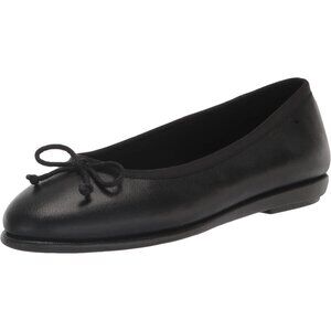 Aerosoles Womens Black Synthetic Polyurethane Closed Rounded Toe Ballet Flat